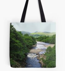 The River Conon in Strath Conon, Highlands of Scotland Tote Bag