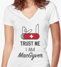 MacGyver Women's Fitted V-Neck T-Shirt