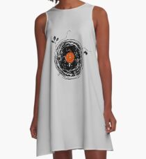 Enchanting Vinyl Records Vintage A-Line Dress