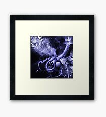 TIME AERIALS Squamafly Blue Framed Print