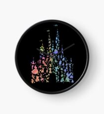 Happiest Castle On Earth (Rainbow Explosion) Clock