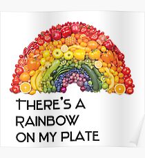 rainbow on my plate - fruits and vegetables Poster