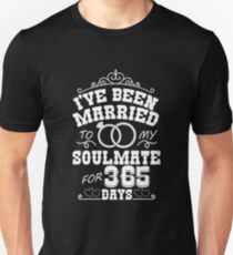 1st Wedding Anniversary Gift T-shirt. Couples Gifts Unisex T-Shirt