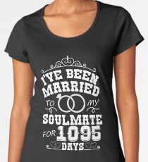 3rd Wedding Anniversary Gift T-shirt. Couples Gifts Women's Premium T-Shirt