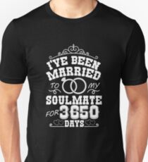 10th Wedding Anniversary Gift T-shirt. Couples Gifts Unisex T-Shirt