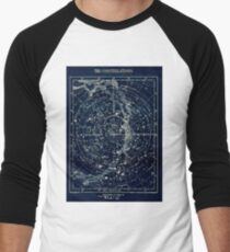 THE STAR CONSTELLATIONS : Vintage 1900 Galaxy Print Baseball ¾ Sleeve T-Shirt