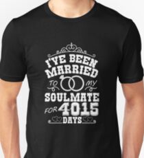 11th Wedding Anniversary Gift T-shirt. Couples Gifts Unisex T-Shirt