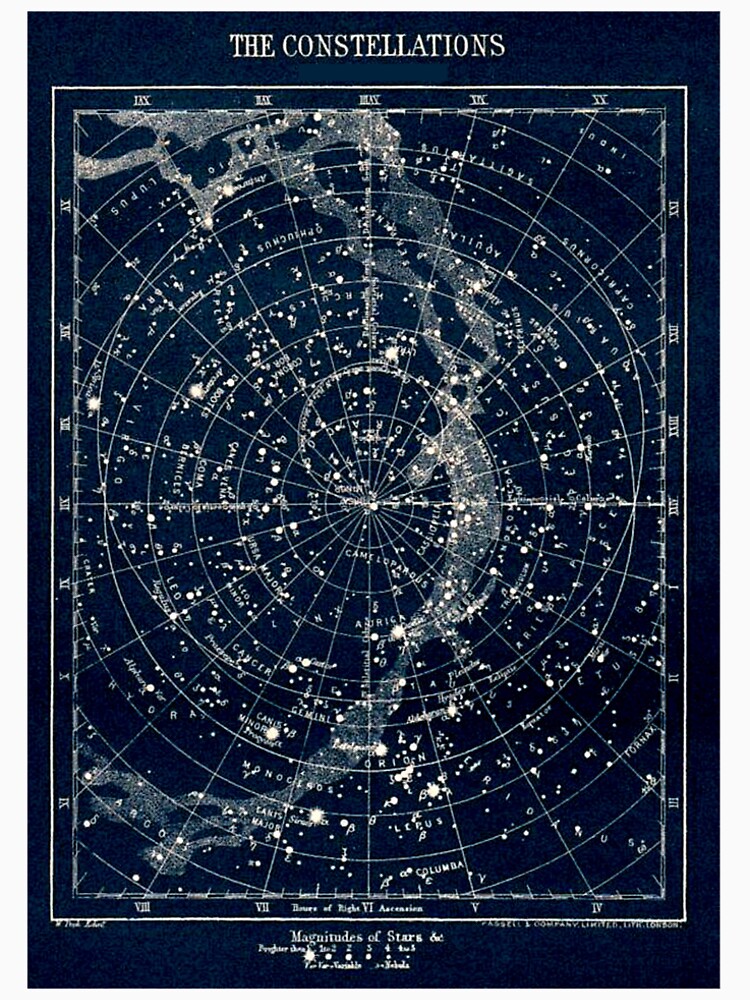 THE STAR CONSTELLATIONS : Vintage 1900 Galaxy Print by posterbobs