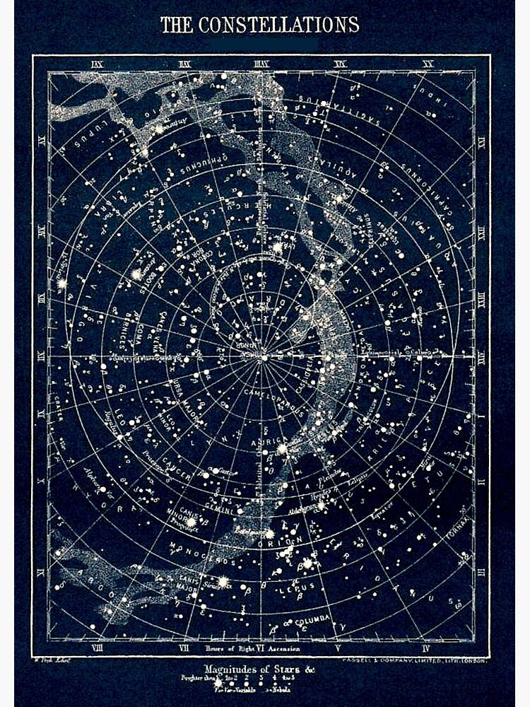 THE STAR CONSTELLATIONS : Vintage 1900 Galaxy Print by posterbobs