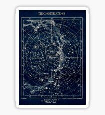 THE STAR CONSTELLATIONS : Vintage 1900 Galaxy Print Sticker