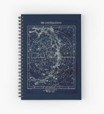 DIE STERN-KONSTELLATIONEN: Weinlese-Galaxie-Druck 1900 Spiralblock