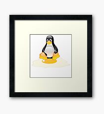LINUX TUX PENGUIN EGG MISCARRIAGE Framed Print