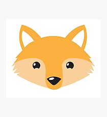 cute happy fox face Photographic Print