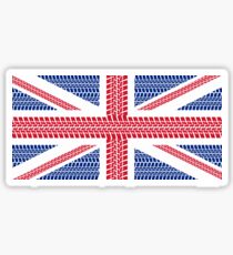 Tire track Union Jack British Flag Sticker