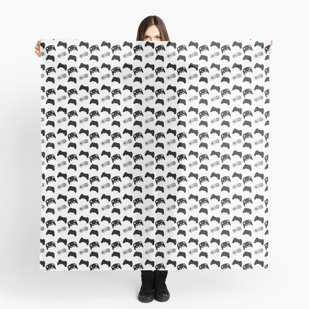 Retro Gaming Controller Pattern Scarf