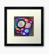 #DeepDream bubbles on frozen lake 5x5K v1450615886 Framed Print