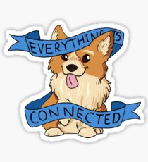 Everything is Connected Corgi Sticker