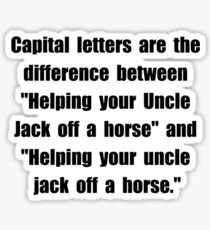 Capital Letters Jack Sticker