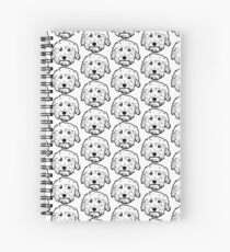 Goldendoodles! Adorable doodle dogs in black and white Spiral Notebook