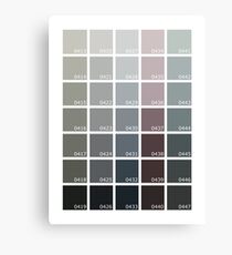 Shades of Grey Pantone Canvas Print
