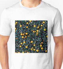 Oranges on Black Slim Fit T-Shirt