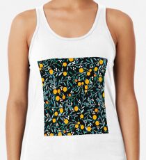 Orangen auf Schwarz Tanktop für Frauen