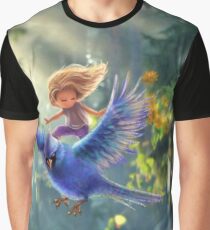 Bird BLUE Graphic T-Shirt