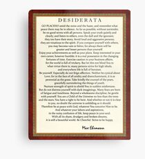 Desiderata Poem on Parchment-Traditional Metal Print