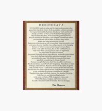 Desiderata Poem on Parchment-Traditional Art Board