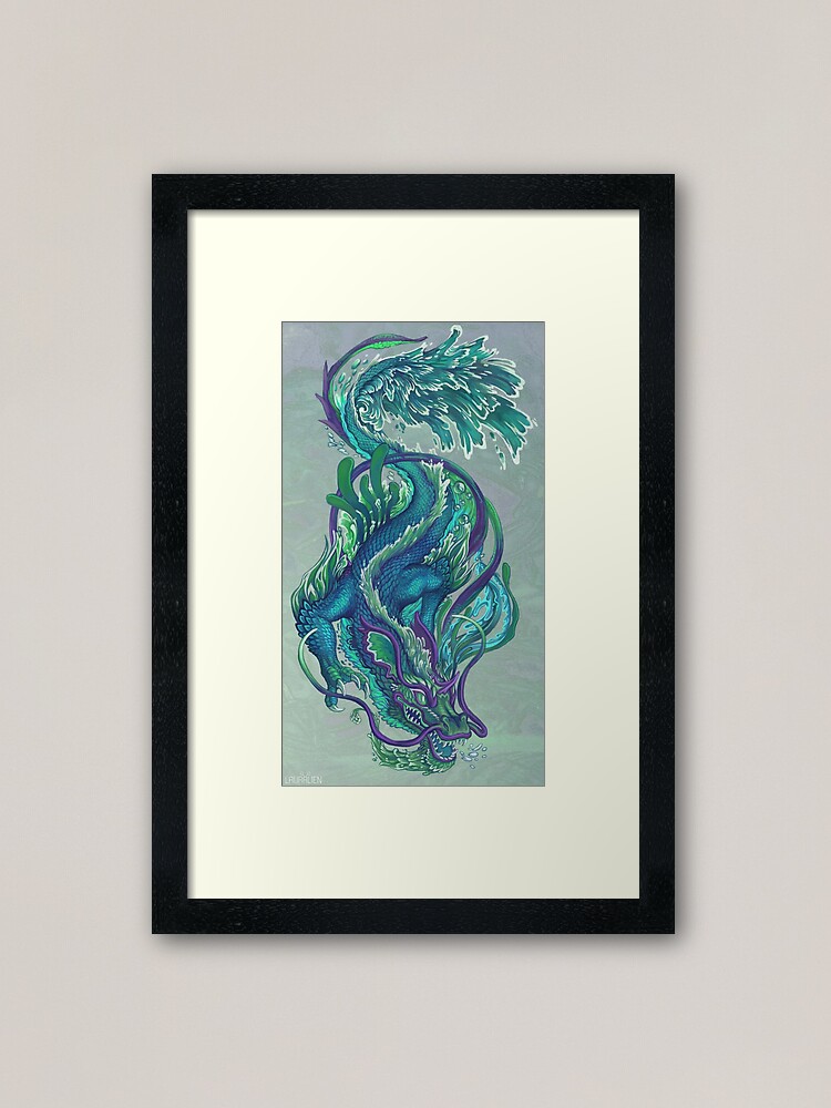 Alternate view of Imperial Water Dragon Framed Art Print