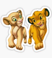 Pegatina Simba y Nala, el Rey León