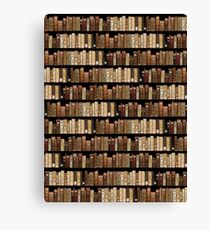 Medieval manuscripts bookshelf Canvas Print