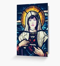 The Saints of Pop Music - Saint Carly Greeting Card