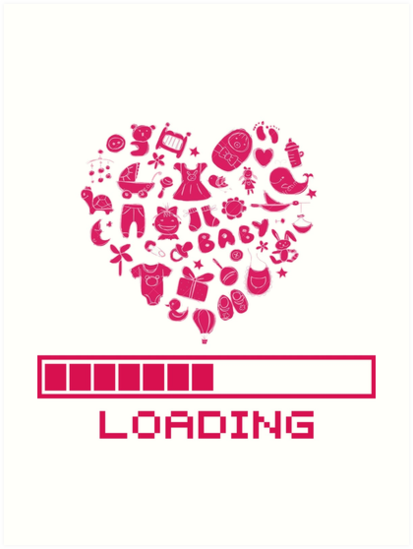 Download "Baby Girl Loading" Art Prints by storeGil | Redbubble