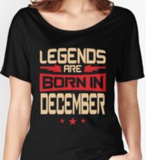Camiseta ancha para mujer 12 leyendas nacen en diciembre