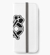 Chicago Blackhawks Alt Logo - Black and White iPhone Wallet/Case/Skin