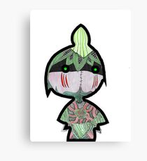 Cute Little Leaf Warrior Canvas Print