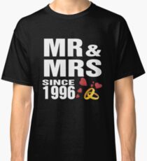 Top Gifts For Wedding Anniversary Since 1996. Funny T-shirt For Couples Classic T-Shirt