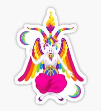 1997 Neonregenbogen Baphomet Sticker