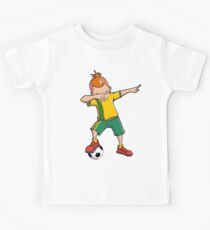 Abtupfendes Fußball-T-Shirt für Jungen tupfen Tanz-lustiges Fußball-T-Stück Kinder T-Shirt