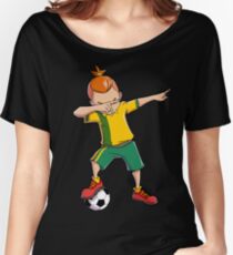 Dabbing Soccer T shirt for Boys Dab Dance Funny Football Tee Women's Relaxed Fit T-Shirt