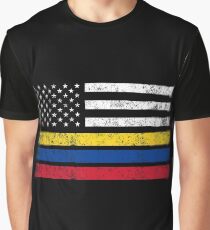 Colombian American Flag - USA Colombia Shirt Graphic T-Shirt