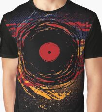 Vinyl Record Retro Grunge with Paint and Scratches - Music DJ! Graphic T-Shirt