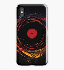 Vinyl Record Retro Grunge with Paint and Scratches - Music DJ! iPhone Case