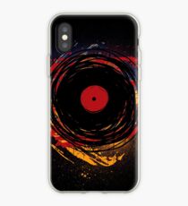 Vinyl Record Retro Grunge with Paint and Scratches - Music DJ! iPhone Case