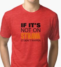 IF IT'S NOT ON STRAVA IT DIDN'T HAPPEN Tri-blend T-Shirt