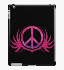 Peace Sign with Grunge Texture and Wings iPad Case/Skin
