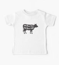 Funny Vegan Cow Not Your Mom Not Your Milk T-Shirt Baby Tee
