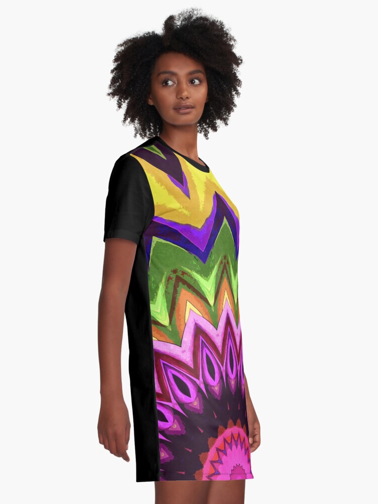Alternate view of Sun And Flower Graphic T-Shirt Dress