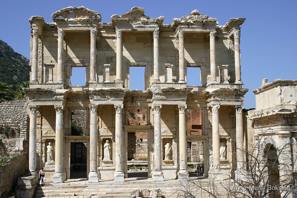 "Library of Celsus in Ephesus, Turkey" by Anne-Marie 